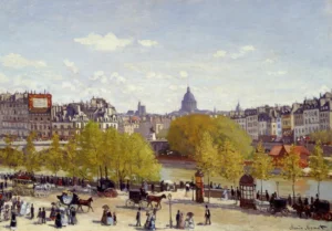 Wharf of Louvre, Paris – Scenic – Hand-Painted Oil