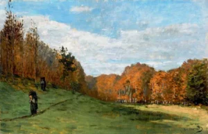 Woodbearers in Fontainebleau Forest – Woodland – Impasto Canvas