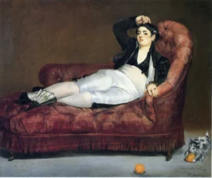Young Woman Reclining in Spanish Costume – Elegant – Textured Canvas