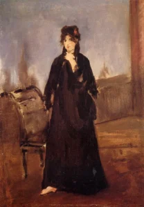 Young Woman with a Pink Shoe – Elegant – Textured Canvas