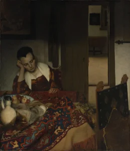 A maid asleep – Serene Dream – Hand-Painted Oil