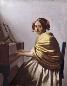 Young Woman Seated at Virginals – Melodic – Textured