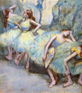 Ballet Dancers in the Wings – Graceful – Textured Canvas