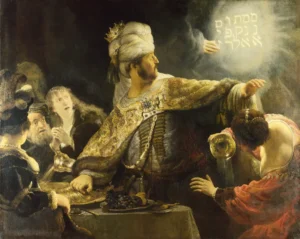 Belshazzar's Feast – Divine Omen – Textured Canvas