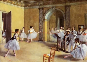 Dance Class at the Opera – Graceful Movement – Textured Canvas