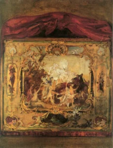 Draft of a theater curtain – Dramatic – Hand-Painted Oil