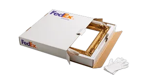 Protected framed delivery packaging cutout