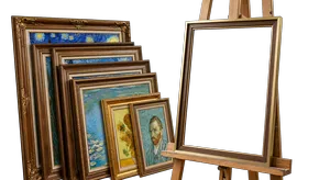 Framed artwork display and frame selection