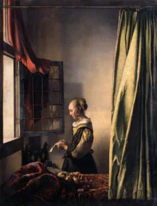 Girl Reading a Letter – Solitude – Textured Canvas