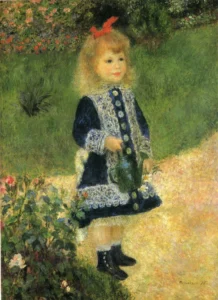 Girl with a Watering Can – Innocent – Hand-Painted Oil