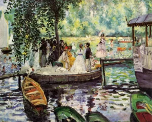 La Grenouillere – Vibrant Bathers – Textured Canvas