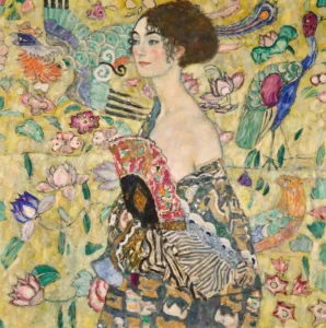 Lady with Fan – Graceful – Textured Canvas