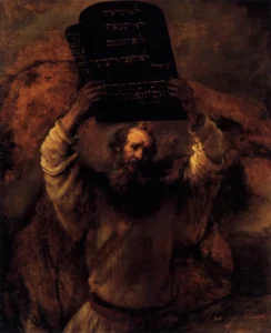 Moses Smashing the Tablets of the Law – Divine Fury – Hand-Painted Oil hand-painted oil painting by DafenArts