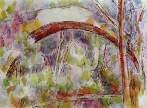 River at the bridge of the three sources – Serene – Textured Canvas