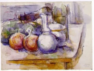 Still Life with Watermelon – Vibrant – Hand-Painted Oil