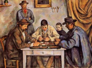 The Card Players – Intense Focus – Hand-Painted Oil