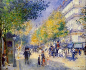 The Great Boulevards – Bustling – Hand-Painted Textured Oil