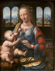 The Madonna of the Carnation – Serene – Textured Canvas
