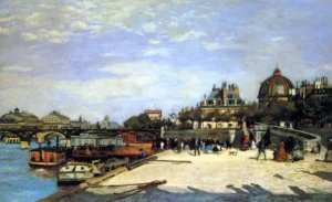 The Pont des Arts – Parisian River – Impasto Canvas