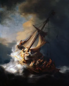 The Storm on the Sea of Galilee – Dramatic Rescue – Textured Canvas