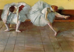 Two Ballet Dancers – Graceful – Textured Canvas