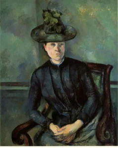 Woman in a Green Hat – Elegant – Textured Oil
