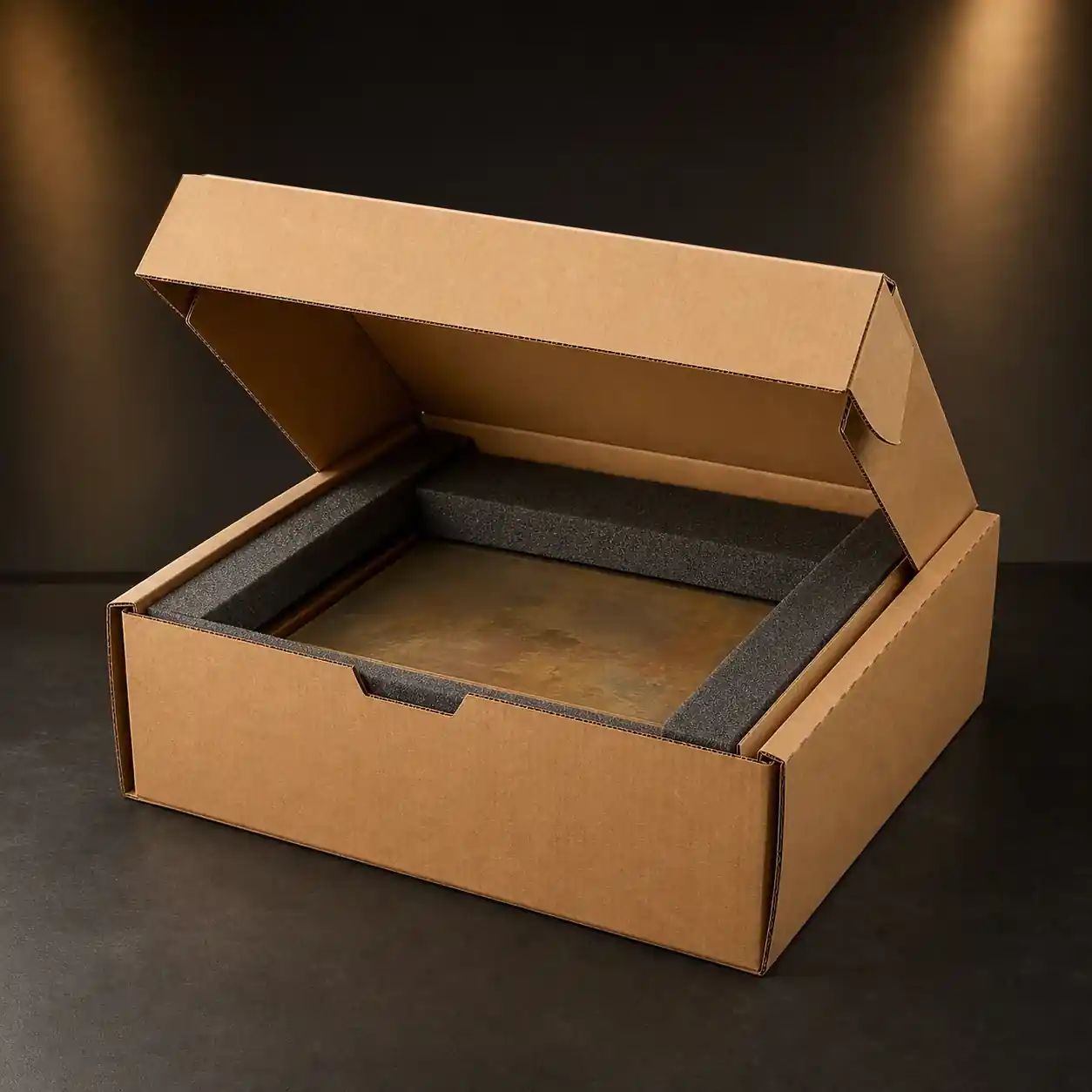 FedEx Express shipping box used by DafenArts for fast, secure, and fully insured global delivery of bespoke oil paintings.