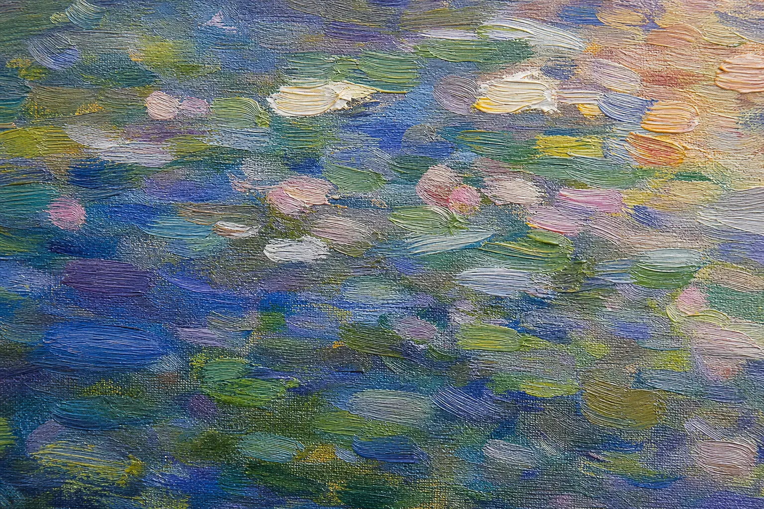 Claude Monet reproduction brushwork texture