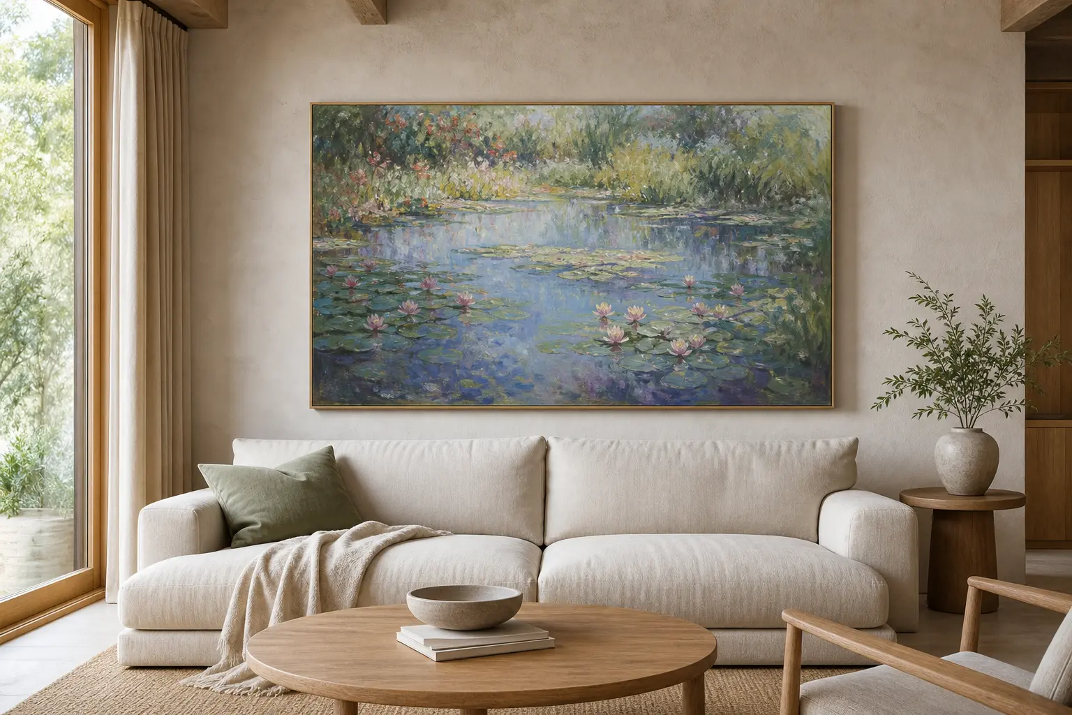 Claude Monet oil painting reproduction in an interior
