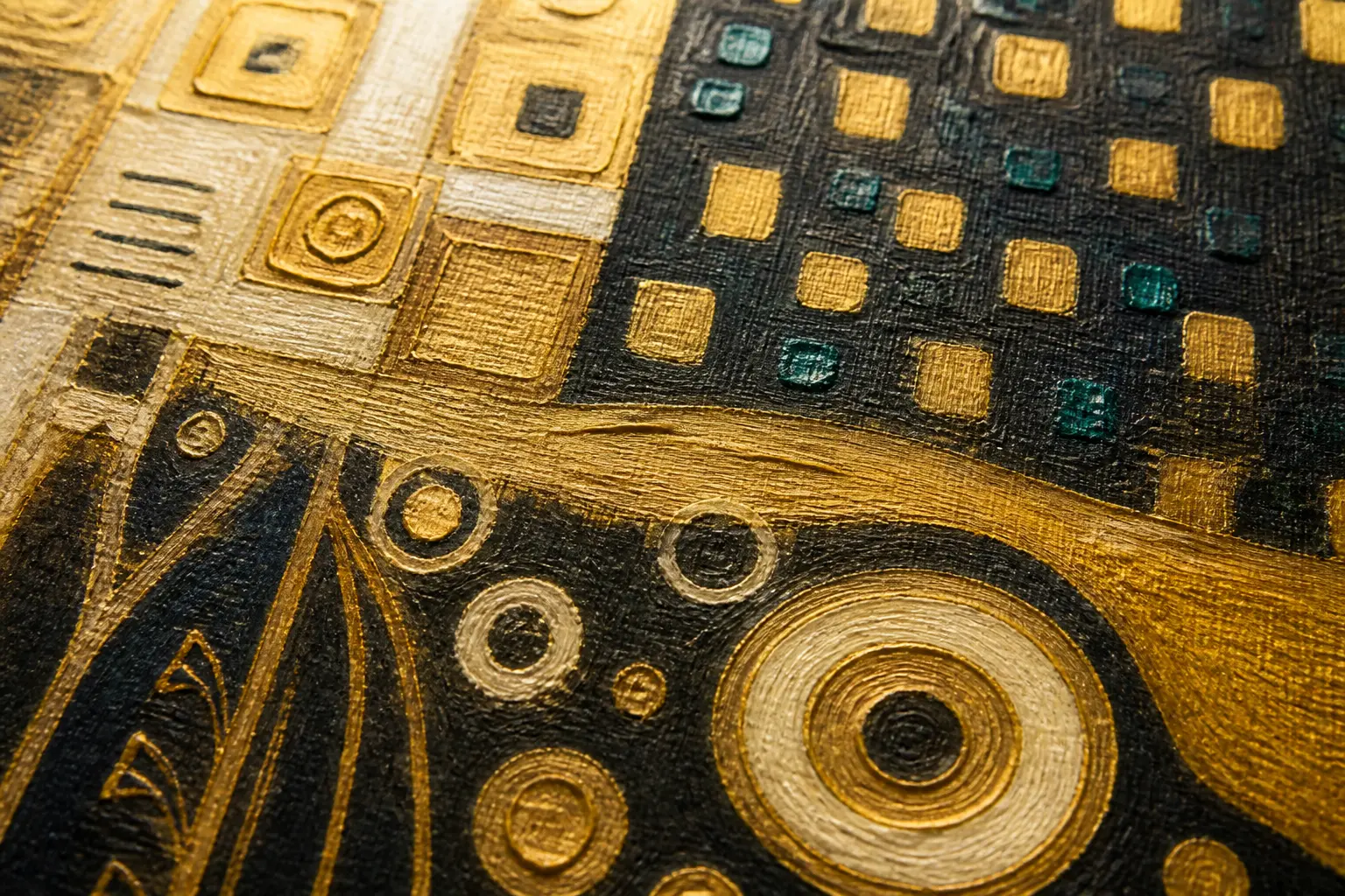 Gustav Klimt reproduction brushwork texture